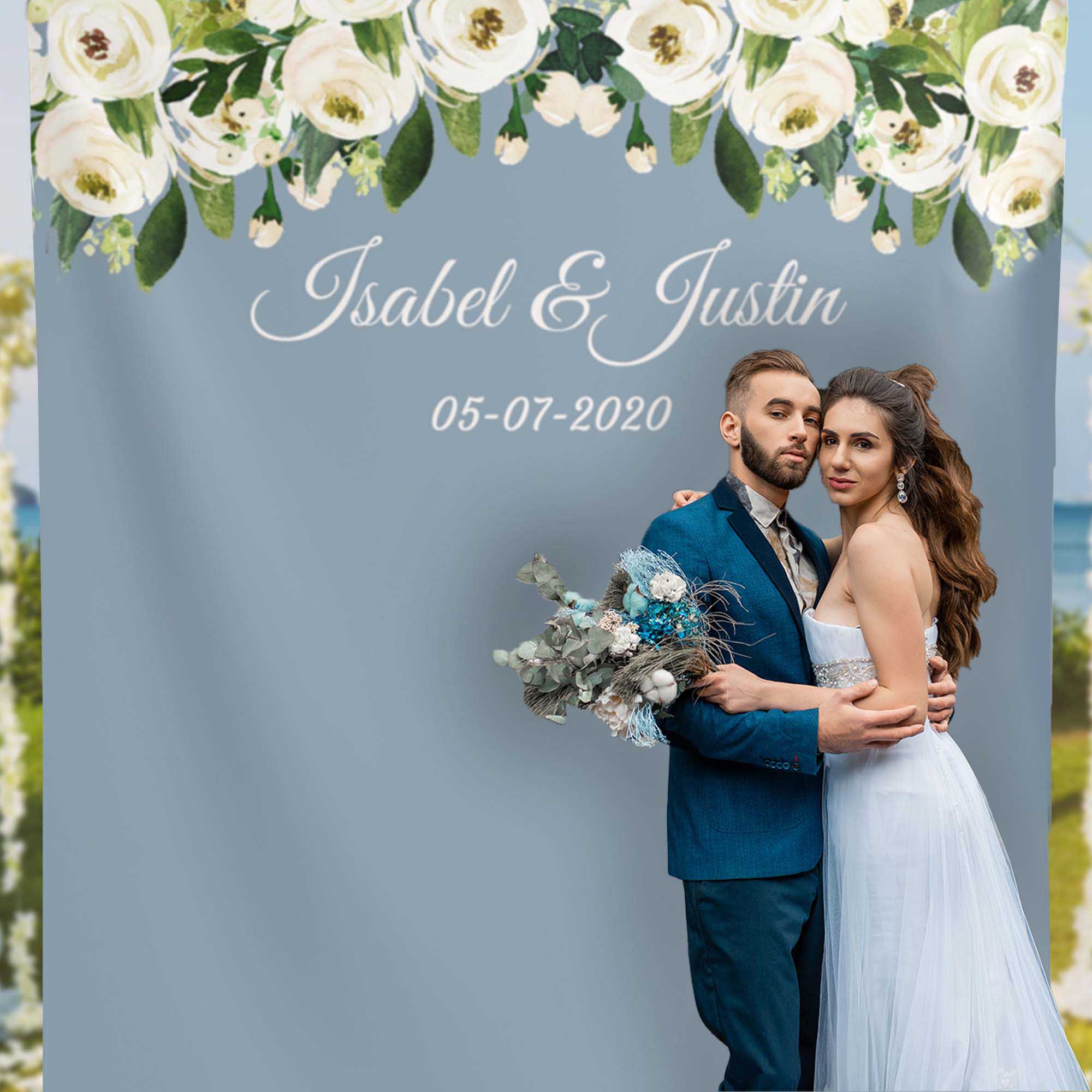 Dusty Blue Wedding Theme – iJay Backdrops